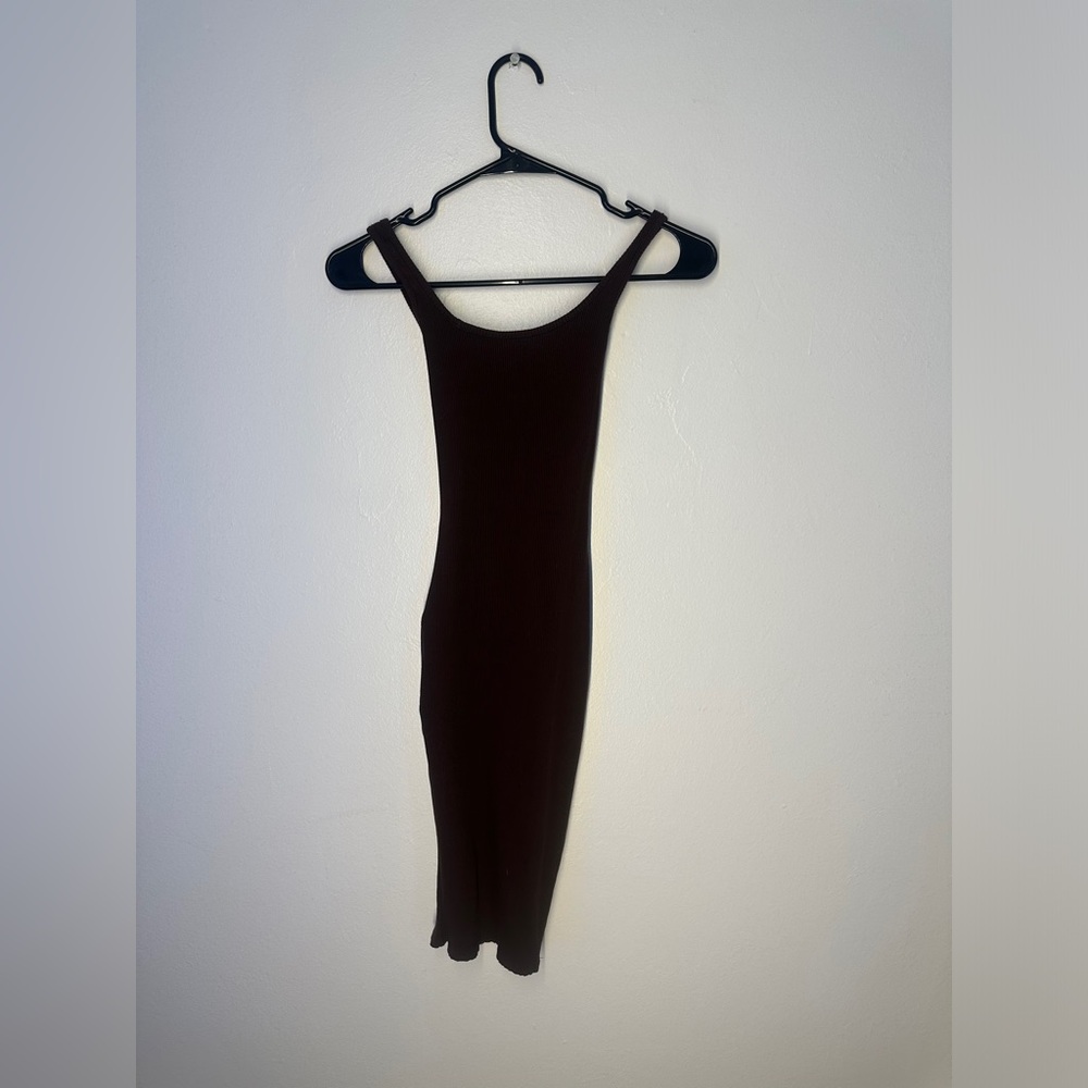 Brown Mini Body Shaping Dress from FashionNova
